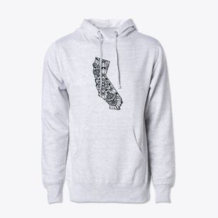  California Flower Art Cotton Hoodie Sweatshirt