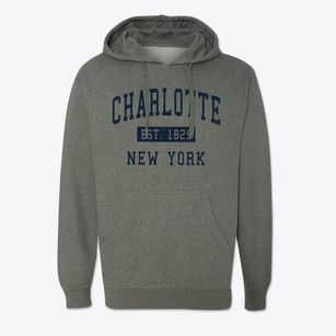 Charlotte New York Classic Established Cotton Hoodie Sweatshirt
