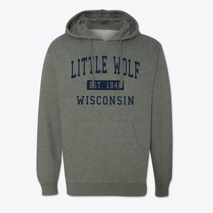 Little Wolf Wisconsin Classic Established Cotton Hoodie Sweatshirt