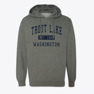 Trout Lake Washington Classic Established Cotton Hoodie Sweatshirt