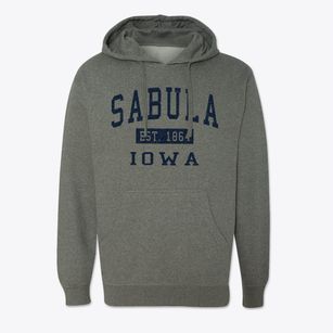 Sabula Iowa Classic Established Cotton Hoodie Sweatshirt
