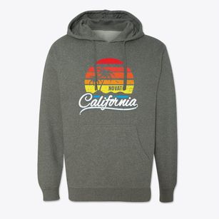 Novato California Palm Tree Sunset Cotton Hoodie Sweatshirt