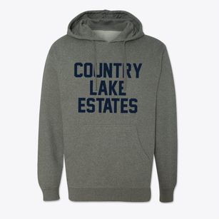Country Lake Estates New Jersey Classic Block Cotton Hoodie Sweatshirt