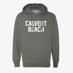 Calvert Beach Maryland Classic Block Cotton Hoodie Sweatshirt