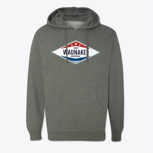 Waunakee Wisconsin Diamond Star Cotton Hoodie Sweatshirt