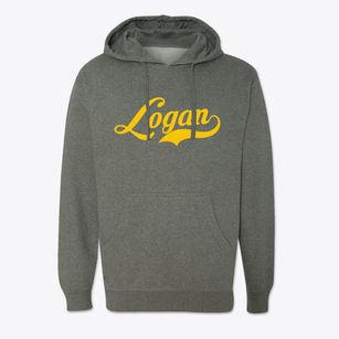 Logan North Dakota Vintage Team Cotton Hoodie Sweatshirt