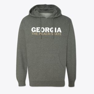  Georgia White and Gold Cotton Hoodie Sweatshirt