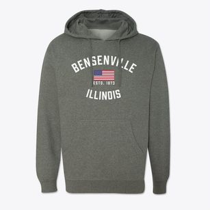 Bensenville Illinois Patriot Cotton Hoodie Sweatshirt