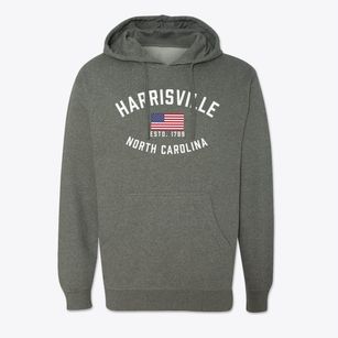 Harrisville North Carolina Patriot Cotton Hoodie Sweatshirt