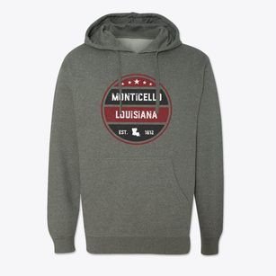 Monticello Louisiana Americana Cotton Hoodie Sweatshirt