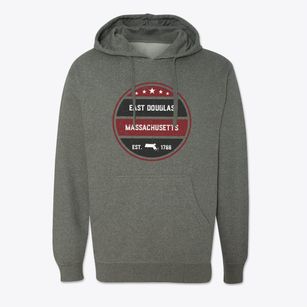 East Douglas Massachusetts Americana Cotton Hoodie Sweatshirt