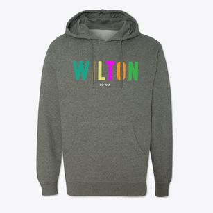 Wilton Iowa Color Pop Cotton Hoodie Sweatshirt