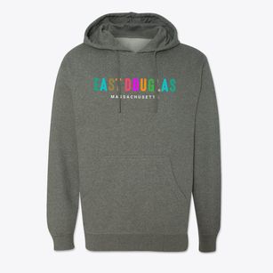 East Douglas Massachusetts Color Pop Cotton Hoodie Sweatshirt