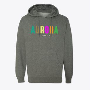 Aurora Wisconsin Color Pop Cotton Hoodie Sweatshirt