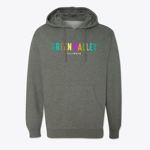 Green Valley Illinois Color Pop Cotton Hoodie Sweatshirt