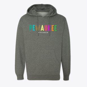 Pewaukee Wisconsin Color Pop Cotton Hoodie Sweatshirt