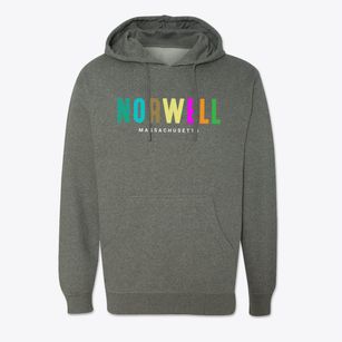 Norwell Massachusetts Color Pop Cotton Hoodie Sweatshirt