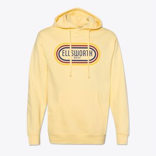 Ellsworth Maine Color Loop Cotton Hoodie Sweatshirt