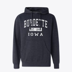 Burdette Iowa Classic Established Cotton Hoodie Sweatshirt