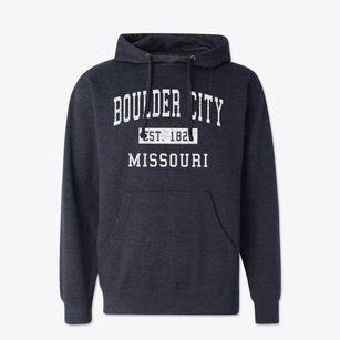Boulder City Missouri Classic Established Cotton Hoodie Sweatshirt