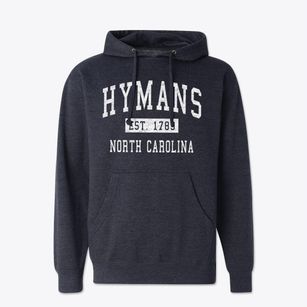 Hymans North Carolina Classic Established Cotton Hoodie Sweatshirt