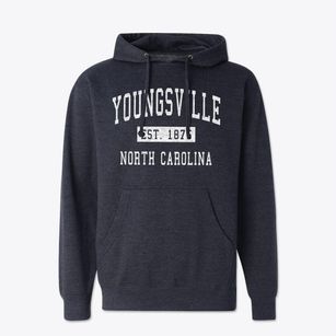 Youngsville North Carolina Classic Established Cotton Hoodie Sweatshirt