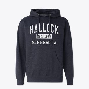 Hallock Minnesota Classic Established Cotton Hoodie Sweatshirt