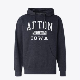 Afton Iowa Classic Established Cotton Hoodie Sweatshirt
