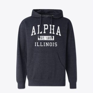 Alpha Illinois Classic Established Cotton Hoodie Sweatshirt