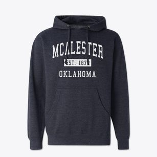 Mcalester Oklahoma Classic Established Cotton Hoodie Sweatshirt
