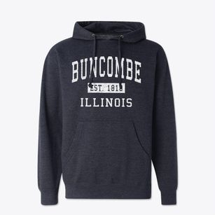 Buncombe Illinois Classic Established Cotton Hoodie Sweatshirt