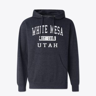 White Mesa Utah Classic Established Cotton Hoodie Sweatshirt