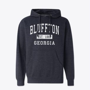 Bluffton Georgia Classic Established Cotton Hoodie Sweatshirt