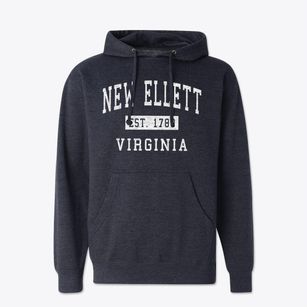 New Ellett Virginia Classic Established Cotton Hoodie Sweatshirt