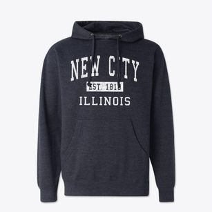 New City Illinois Classic Established Cotton Hoodie Sweatshirt