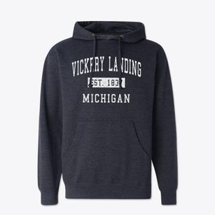 Vickery Landing Michigan Classic Established Cotton Hoodie Sweatshirt