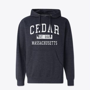 Cedar Massachusetts Classic Established Cotton Hoodie Sweatshirt