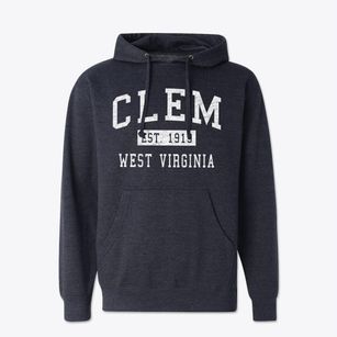 Clem West Virginia Classic Established Cotton Hoodie Sweatshirt