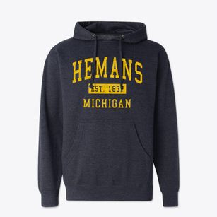 Hemans Michigan Classic Established Cotton Hoodie Sweatshirt