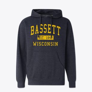 Bassett Wisconsin Classic Established Cotton Hoodie Sweatshirt