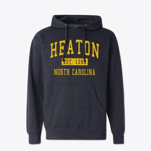 Heaton North Carolina Classic Established Cotton Hoodie Sweatshirt