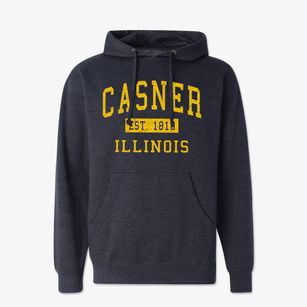Casner Illinois Classic Established Cotton Hoodie Sweatshirt
