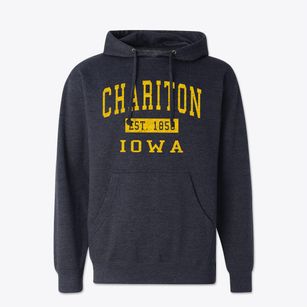 Chariton Iowa Classic Established Cotton Hoodie Sweatshirt
