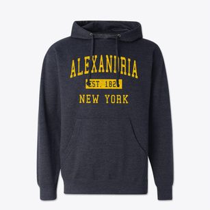 Alexandria New York Classic Established Cotton Hoodie Sweatshirt