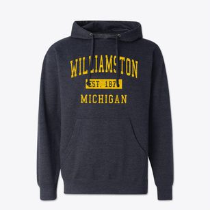 Williamston Michigan Classic Established Cotton Hoodie Sweatshirt