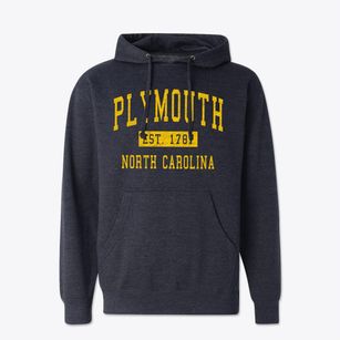 Plymouth North Carolina Classic Established Cotton Hoodie Sweatshirt