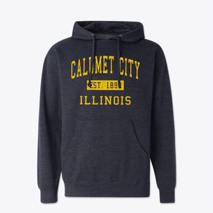Calumet City Illinois Classic Established Cotton Hoodie Sweatshirt