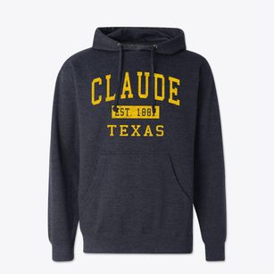 Claude Texas Classic Established Cotton Hoodie Sweatshirt