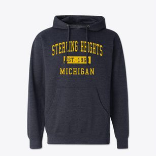 Sterling Heights Michigan Classic Established Cotton Hoodie Sweatshirt