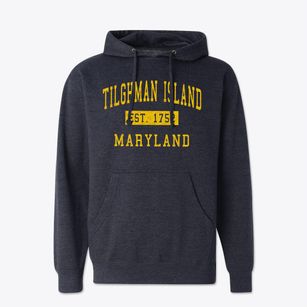 Tilghman Island Maryland Classic Established Cotton Hoodie Sweatshirt